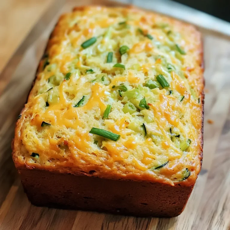 Green Onion Zucchini Cheddar Quick Bread