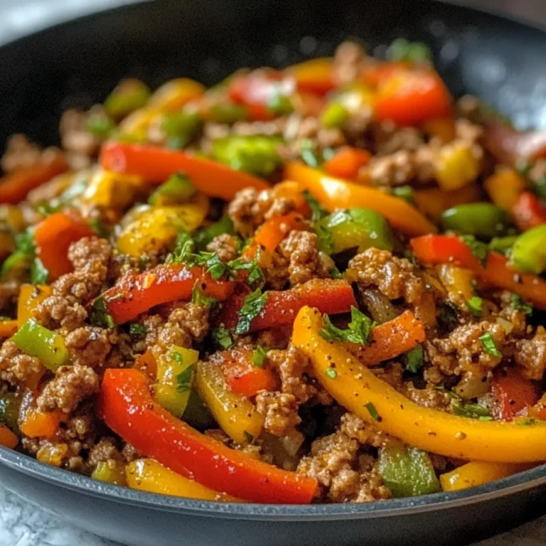 Ground Turkey and Bell Pepper Skillet
