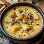 Hearty Cheddar Garlic Herb Potato Soup Recipe