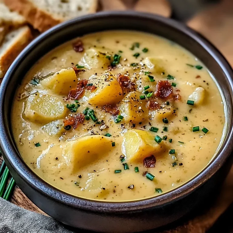 Hearty Cheddar Garlic Herb Potato Soup Recipe