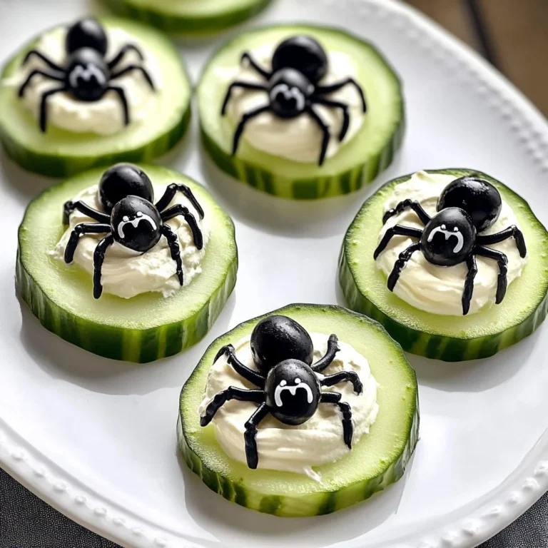 Keto Spider Cucumber Appetizer Bites
