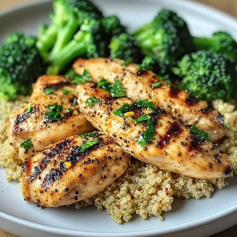 Lemon Pepper Grilled Chicken with Quinoa & Broccoli