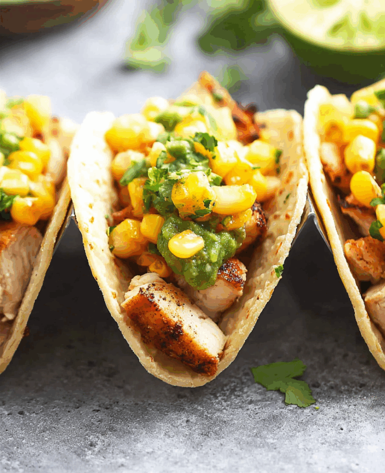 Cilantro-Lime Chicken Tacos with Peach Salsa (30-Minute, One-Pan Meal)