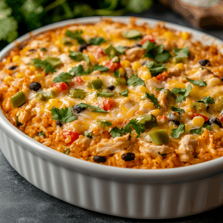 Chicken Enchilada Rice Casserole