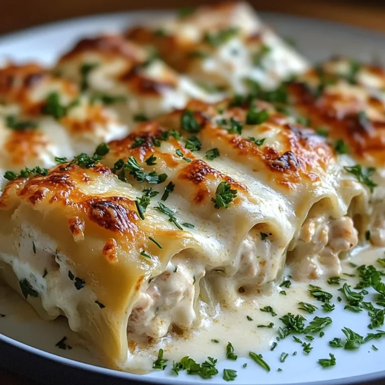 Chicken Alfredo Lasagna Rolls