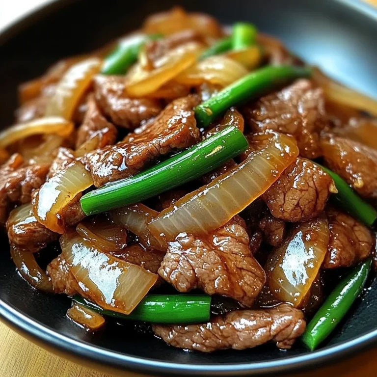 Chinese Beef Stir Fry with Caramelized Onions