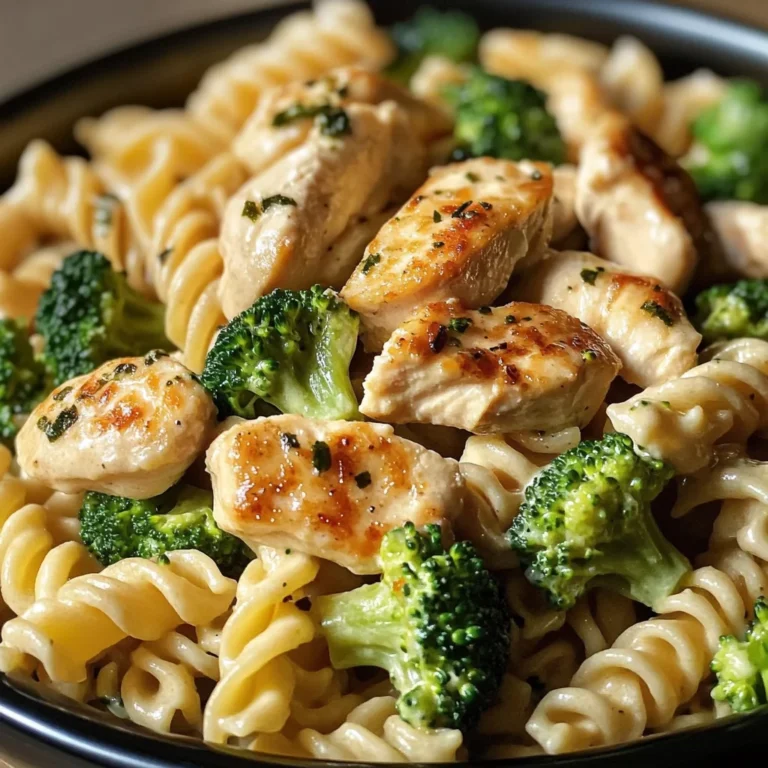 Creamy Garlic Chicken Alfredo with Broccoli