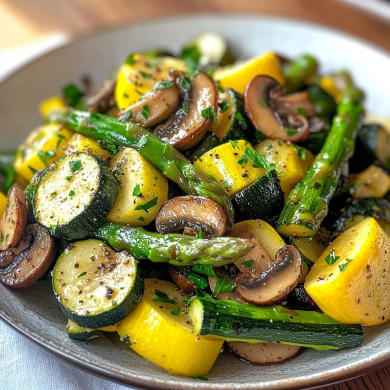 Flavorful Asparagus with Zucchini and Squash
