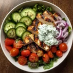Greek Chicken Power Bowl with Tzatziki Sauce