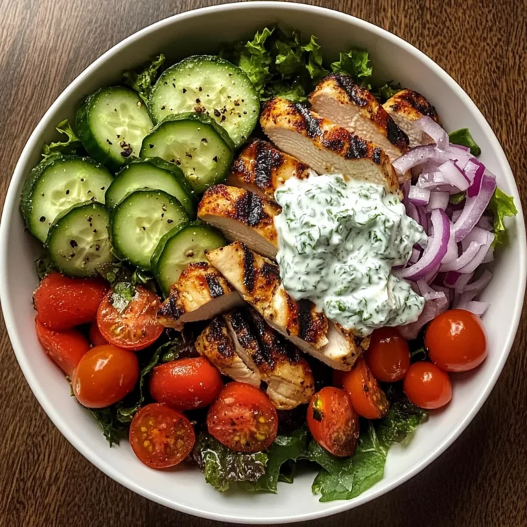Greek Chicken Power Bowl with Tzatziki Sauce