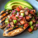 Grilled Chili-Lime Chicken with Avocado & Red Onion Salsa