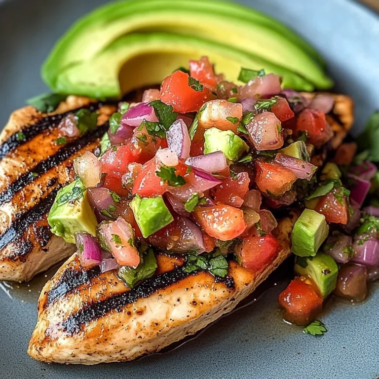 Grilled Chili-Lime Chicken with Avocado & Red Onion Salsa