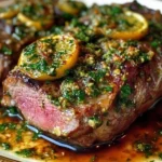 Herb-Crusted Slow-Cooked Lamb with Fresh Mint and Lemon Zest Gremolata