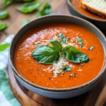 Homemade Roasted Tomato Basil Soup