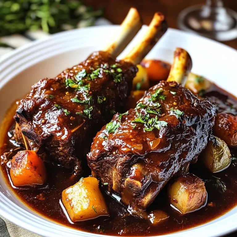 Luxurious Red Wine Lamb Shanks Recipe