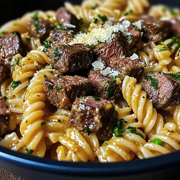 One-Pot Creamy Spicy Garlic Butter Steak & Pasta