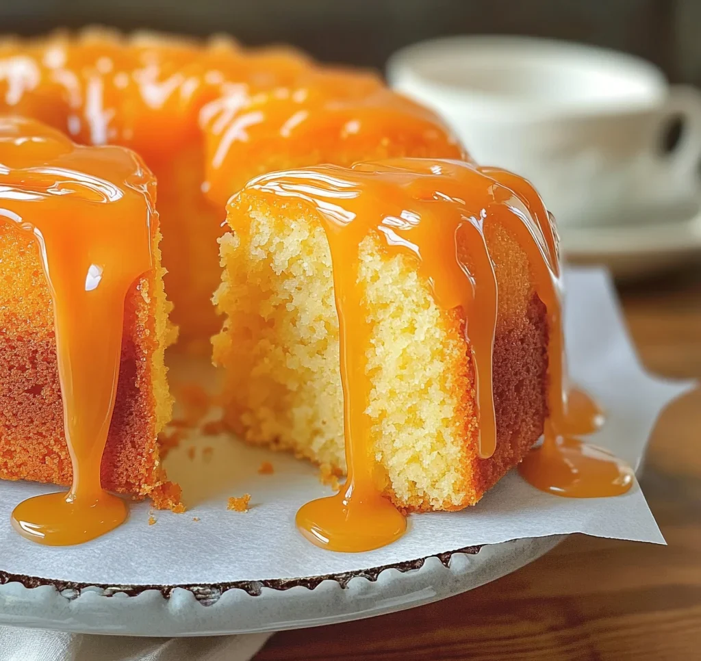 Orange Velvet Pound Cake