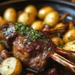Red Wine & Herb Lamb Shanks with Roasted Potatoes