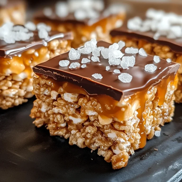 Salted Caramel Rice Krispie Treats: A Sweet & Salty Indulgence