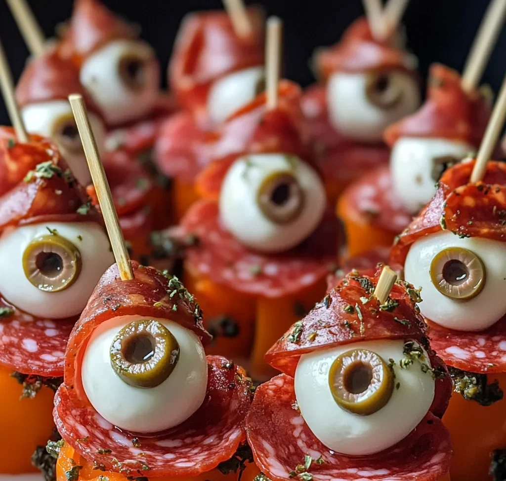 Skewered Salami Eyeballs