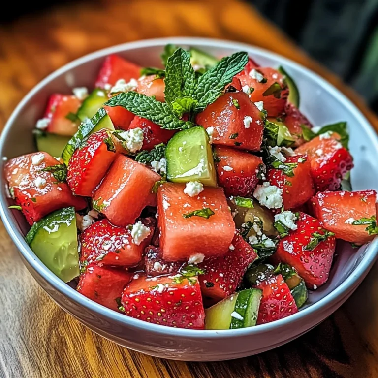 Strawberry Watermelon Salad with Refreshing Honey
