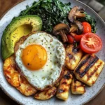 Sunny Veggie & Halloumi Breakfast Plate