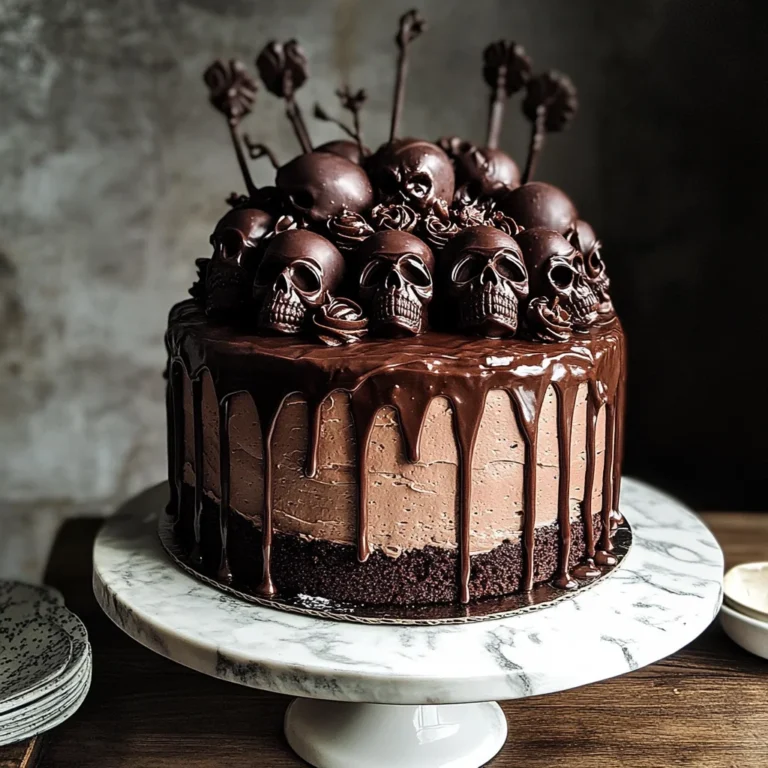 Vegan Chocolate Layer Skull Cake