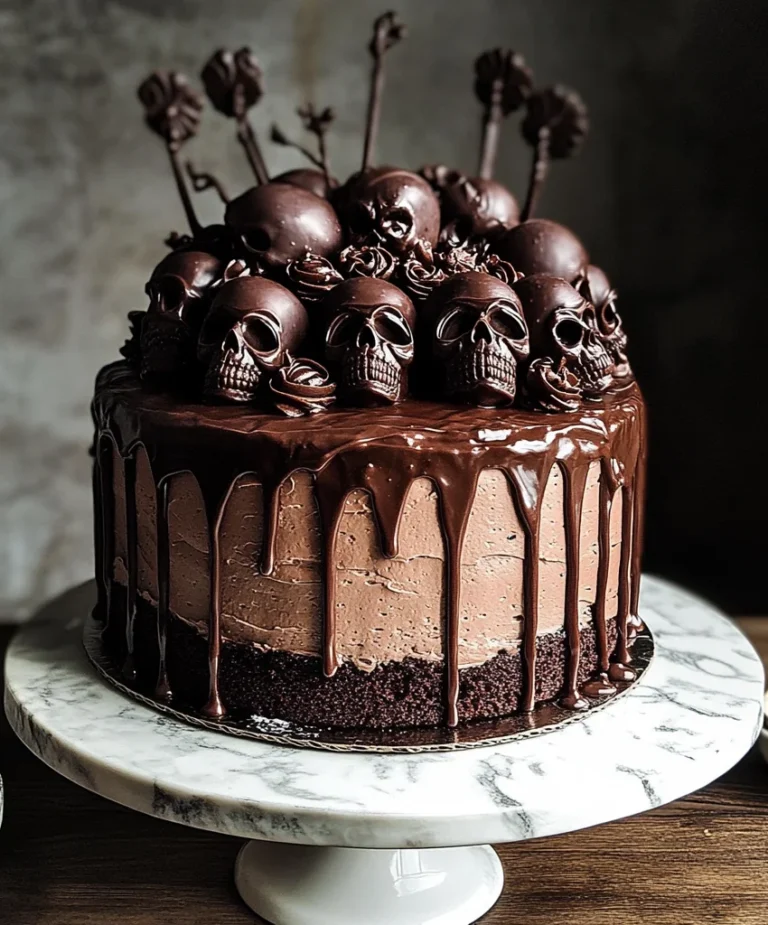 Vegan Chocolate Layer Skull Cake