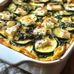 Zucchini Spinach and Feta Casserole