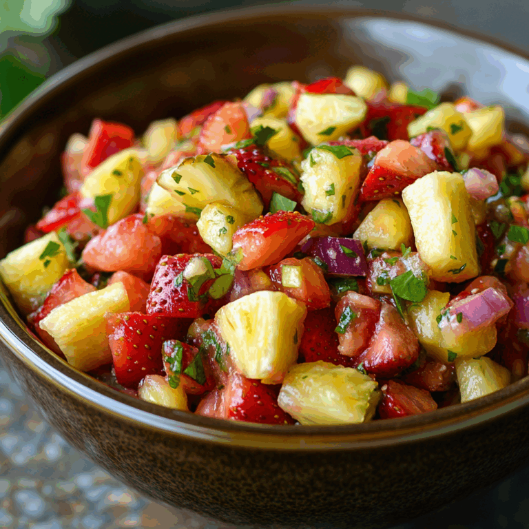 Tangy Pineapple Strawberry Salsa