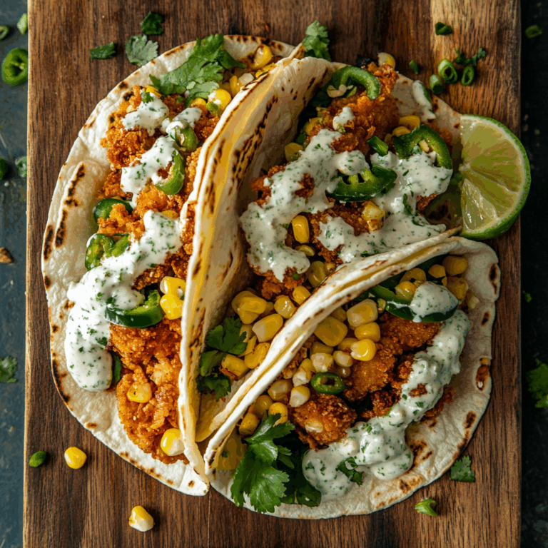 The Ultimate Guide to Fried Chicken Street Corn Tacos with Jalapeño Lime Ranch: A Flavorful Fiesta in Every Bite