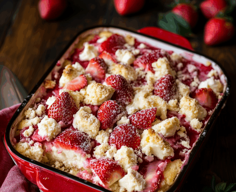 The Ultimate Strawberry Cheesecake Dump Cake
