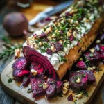 Beet and Goat Cheese Log