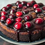 Chocolate Cherry Upside Down Cake