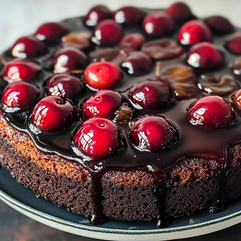 Chocolate Cherry Upside Down Cake