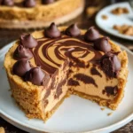 Chocolate Peanut Butter Swirl Cheesecake
