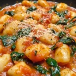 Creamy Tomato Spinach Gnocchi