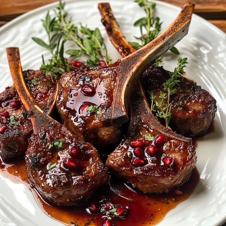 Fancy Pomegranate Lamb Chops