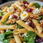 Feta & Cranberry Penne Salad with Orange Vinaigrette