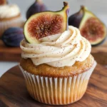Fig Cupcakes with Honey Cream Cheese Frosting