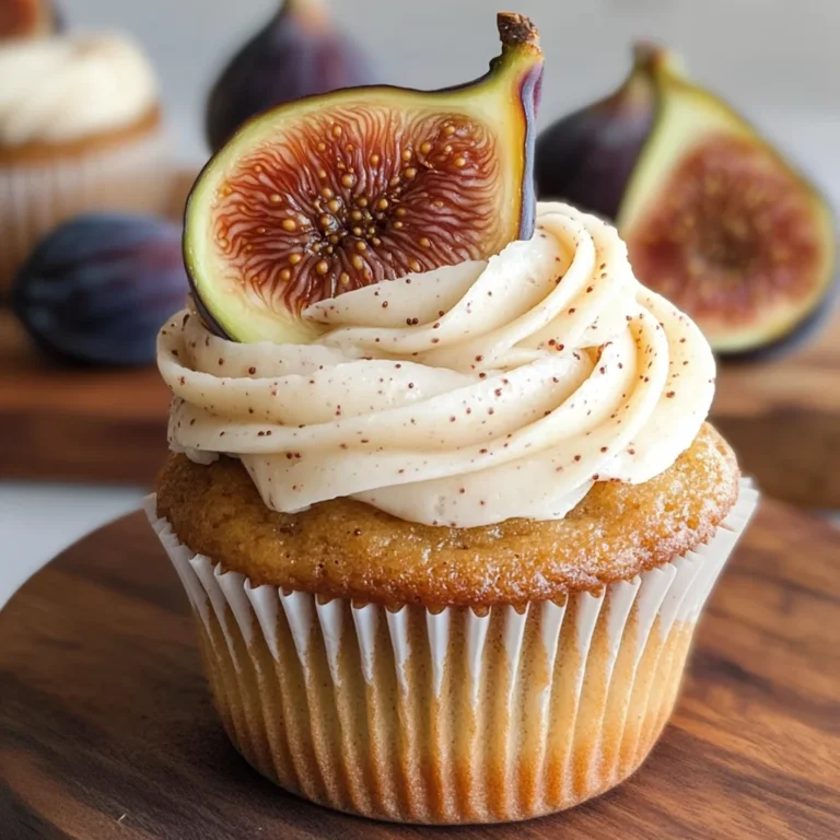 Fig Cupcakes with Honey Cream Cheese Frosting