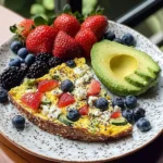 Garden Frittata Plate with Avocado Toast & Fresh Berries