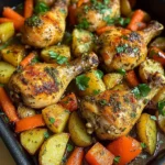 Herb Roasted Chicken Drumsticks with Veggies