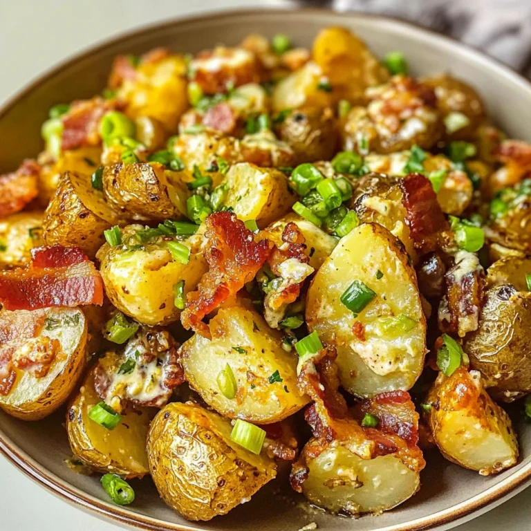 Honey Mustard Crispy Smashed Potato Salad