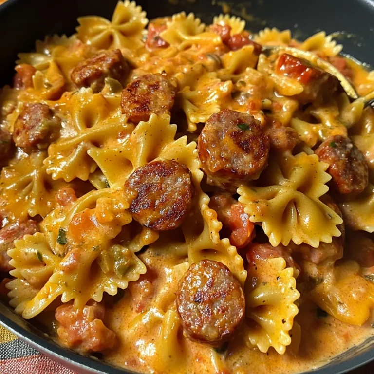 One Pot Creamy Cajun Sausage Pasta