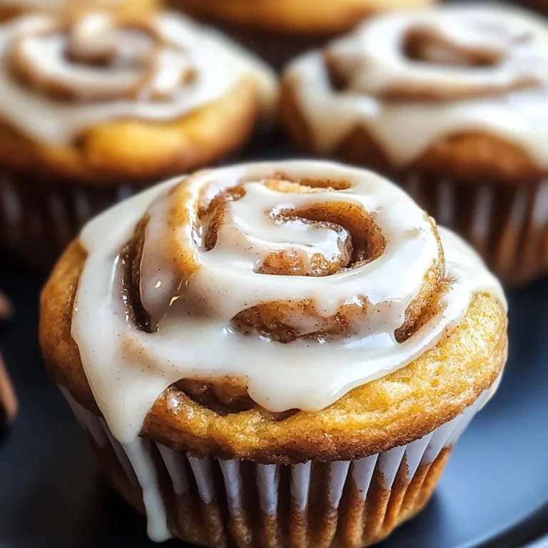 Pumpkin Cinnamon Roll Muffins