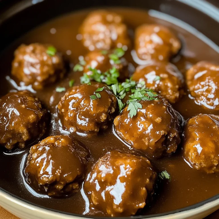 Slow Cooker Salisbury Steak Meatballs (Frozen Meatballs)