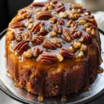Upside-Down Caramel Pecan Cake
