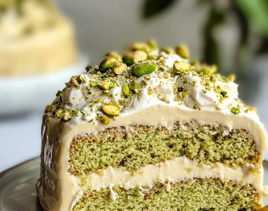 Vegan Pistachio Tres Leches (3 Milk Cake)