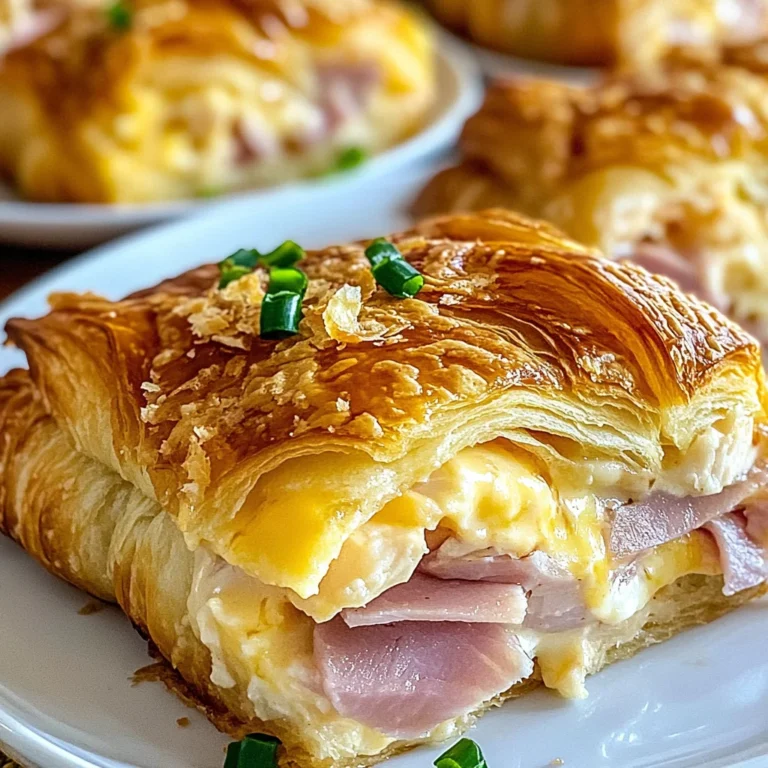 chicken chicken ham and Cheese Croissant Breakfast Casserole